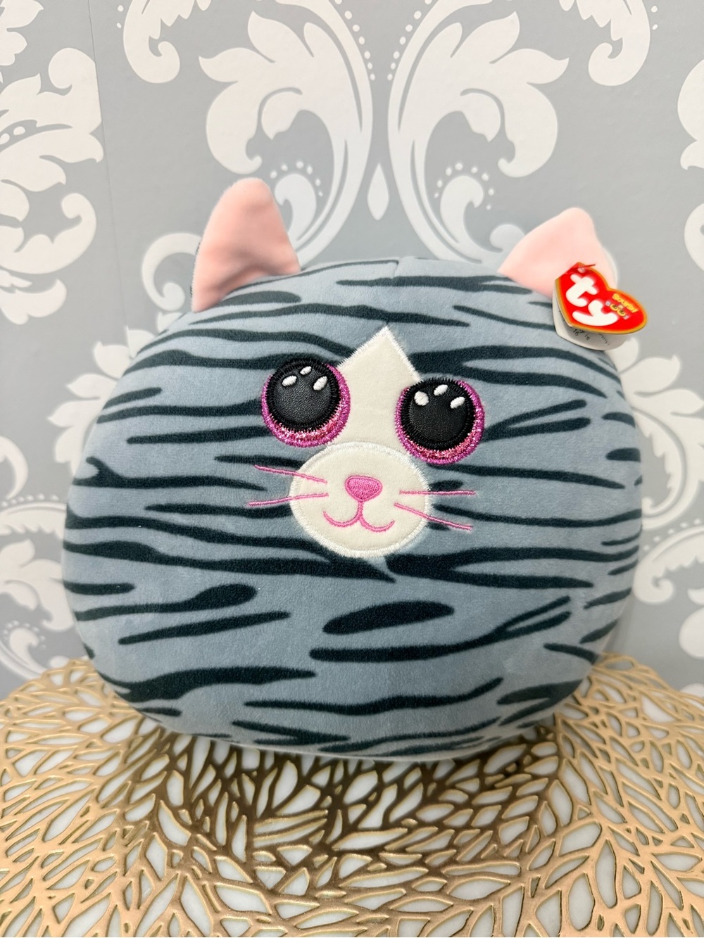 💫4/$25 • Ty Squish-a-Boos Kiki Grey Striped Cat